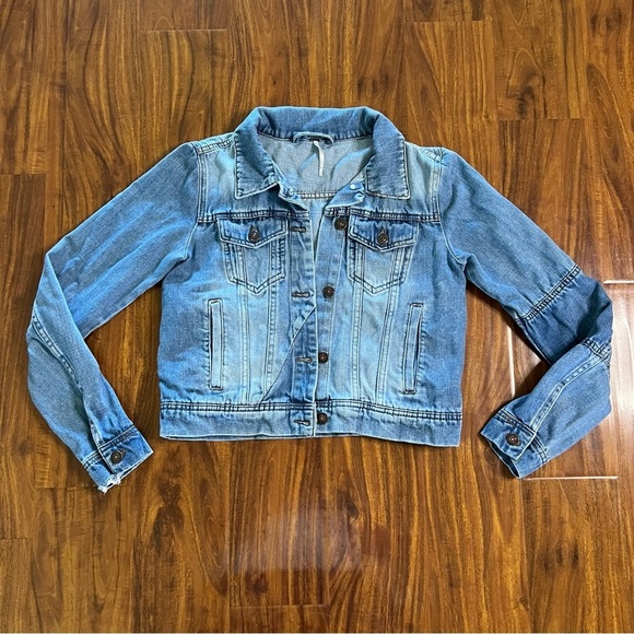 Free People Rumors Denim Jacket Light Indigo size XS - Picture 4 of 14